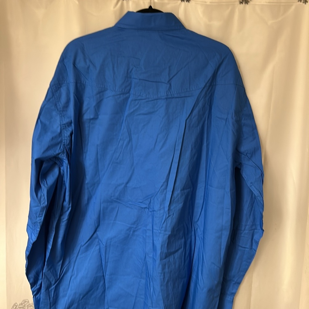 Roper Men’s‎ blue cotton snap closure shirt. Xl - Picture 5 of 6